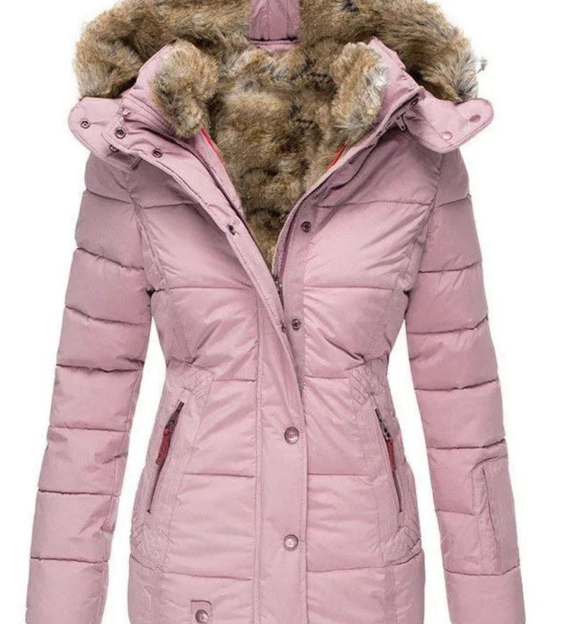 Liena - Manteau D'Hiver Chaud Avec Doublure En Fourrure