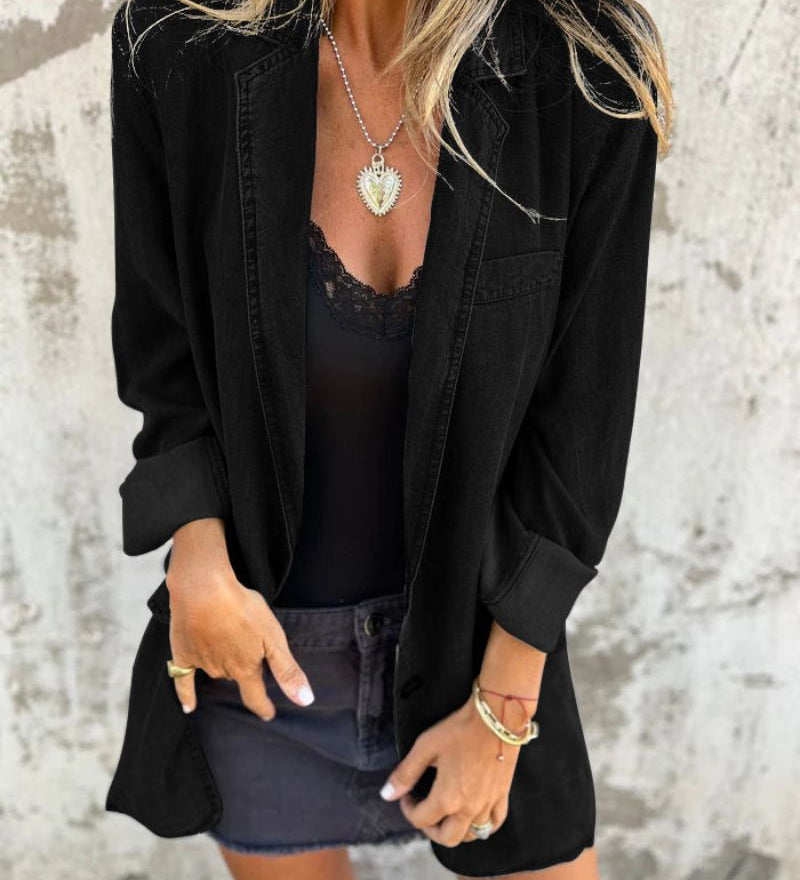 Mireia - Blazer En Denim Décontracté