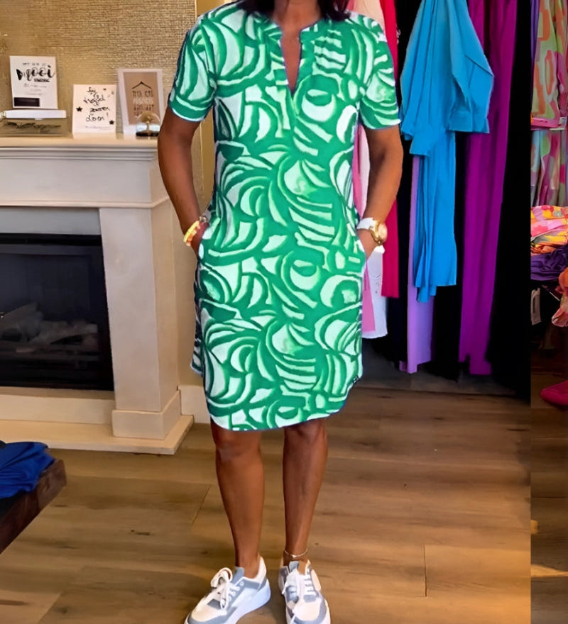 Nerea - Robe Élégante Imprimée