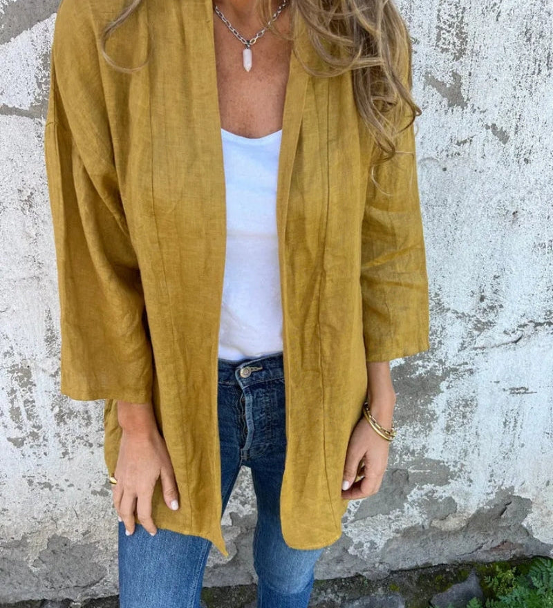 Serane - Gilet Fin En Coton Et Lin