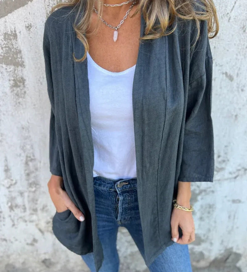 Serane - Gilet Fin En Coton Et Lin