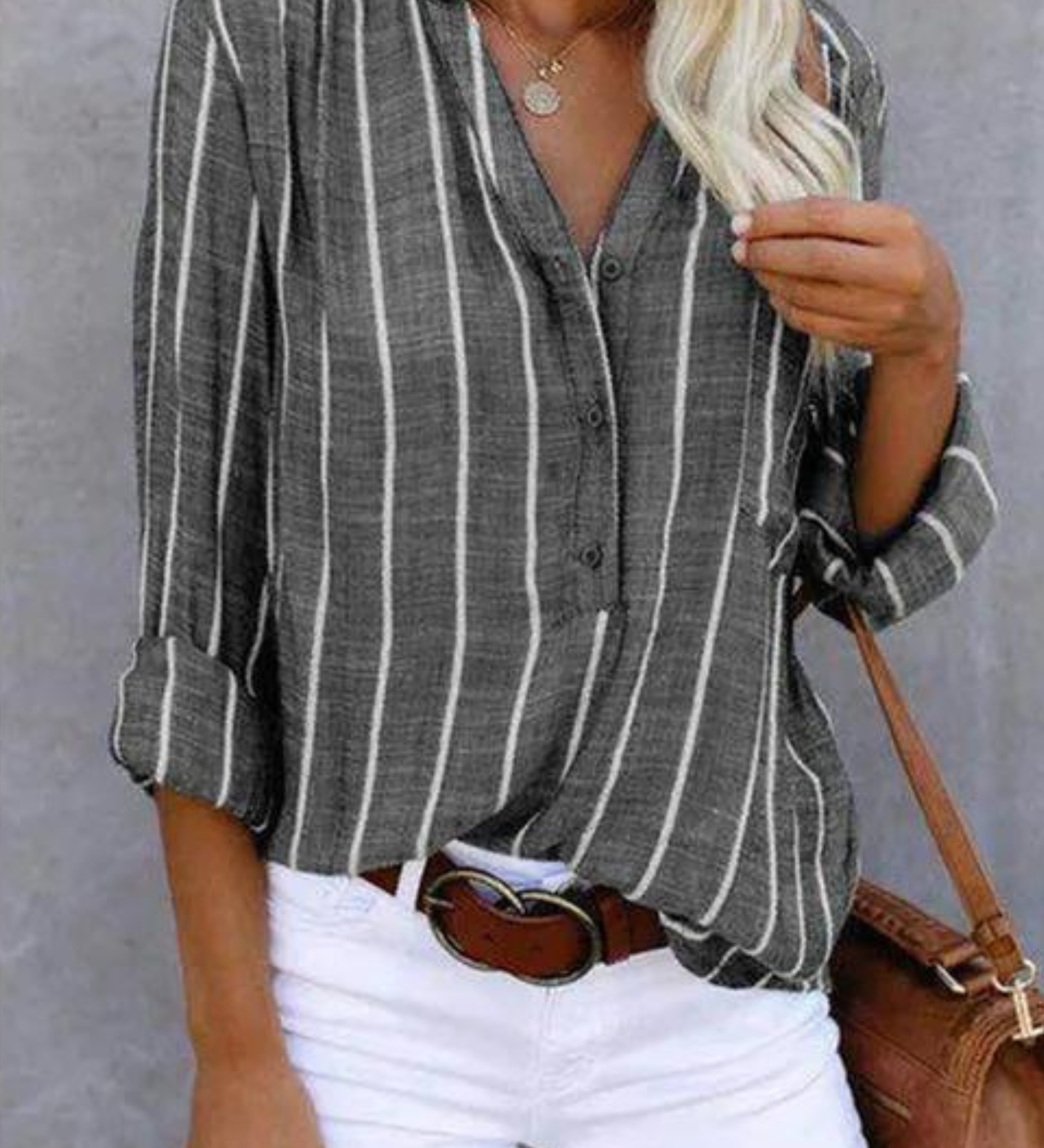 Lyla - Blouse Décontractée À Rayures