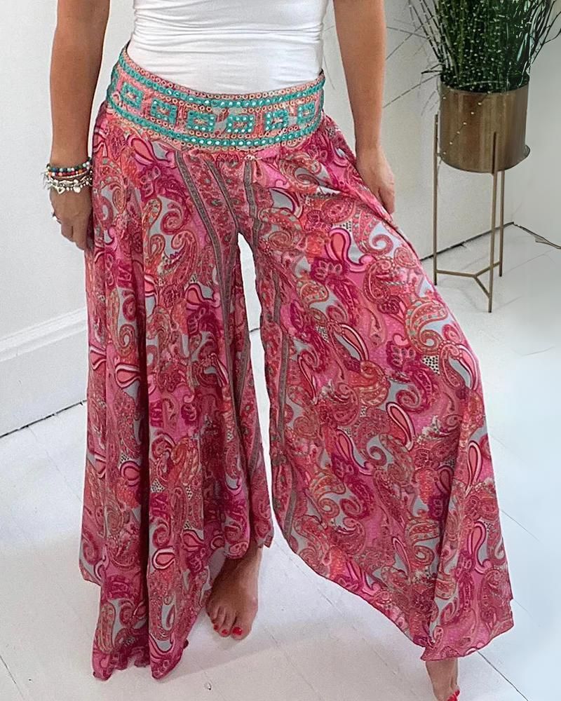 Bela Aires - Pantalon Fluide Bohème Chic – Confort et Élégance Décontractée