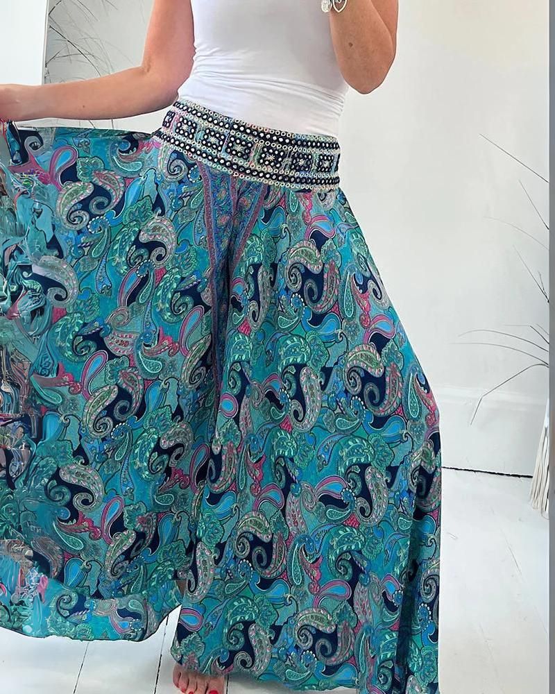 Bela Aires - Pantalon Fluide Bohème Chic – Confort et Élégance Décontractée