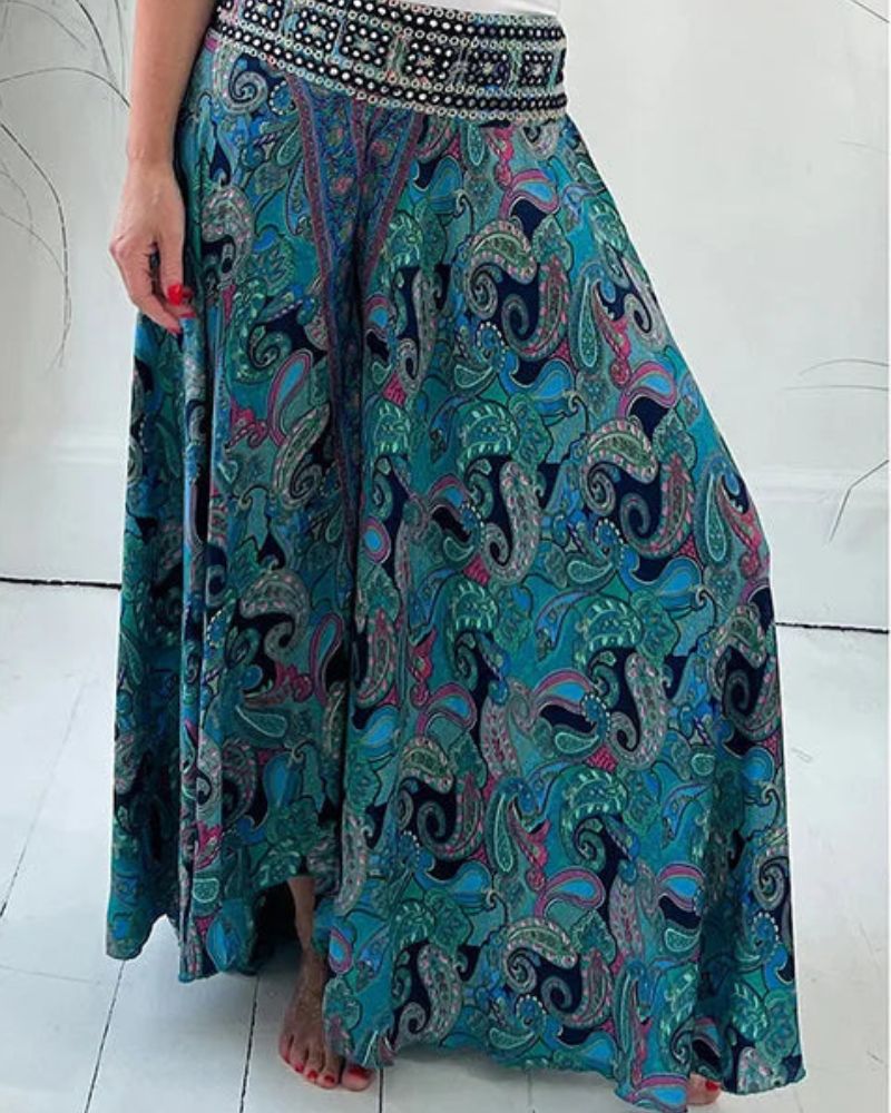 Bela Aires - Pantalon Fluide Bohème Chic – Confort et Élégance Décontractée