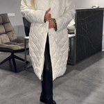 Diasy - Manteau Mi-Long Chic en Coton à Rever