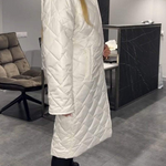 Diasy - Manteau Mi-Long Chic en Coton à Rever