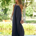 Down The Cove – Robe Longue Élégante en Lin Mélangé