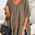Erica – Poncho Pull Chic à Col V