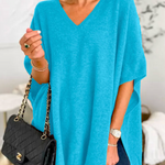 Erica – Poncho Pull Chic à Col V