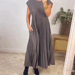 Cira - Robe Plissée Élégante Sans Manches