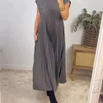 Cira - Robe Plissée Élégante Sans Manches