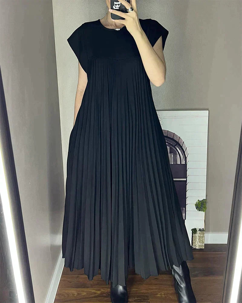 Cira - Robe Plissée Élégante Sans Manches