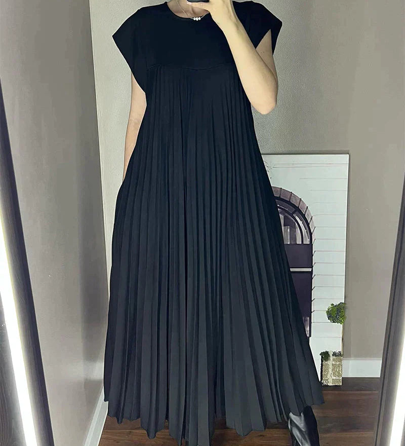 Cira - Robe Plissée Élégante Sans Manches
