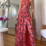 Isabela Prime – Robe Longue Romantique à Motifs Floraux