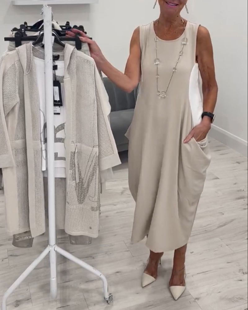 Lelie - Robe Raffinée Sans Manches