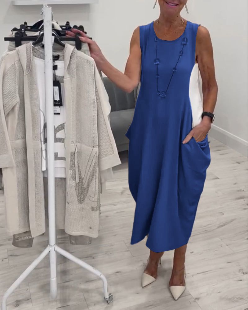Lelie - Robe Raffinée Sans Manches