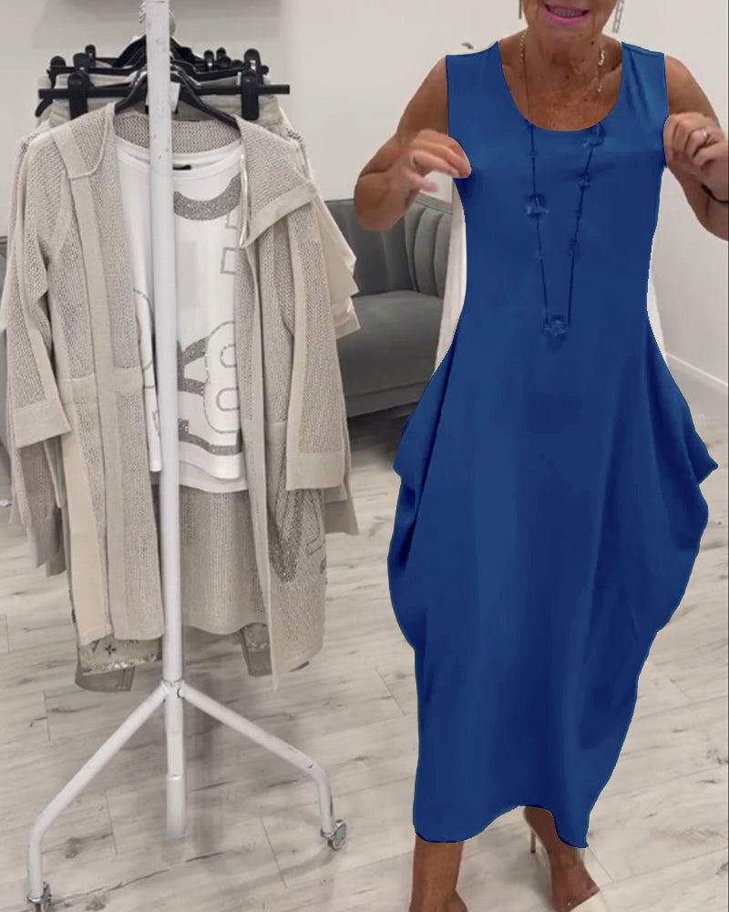 Lelie - Robe Raffinée Sans Manches