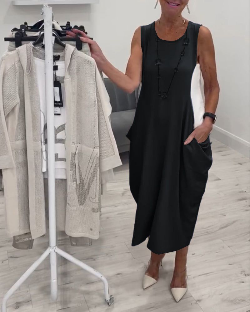 Lelie - Robe Raffinée Sans Manches