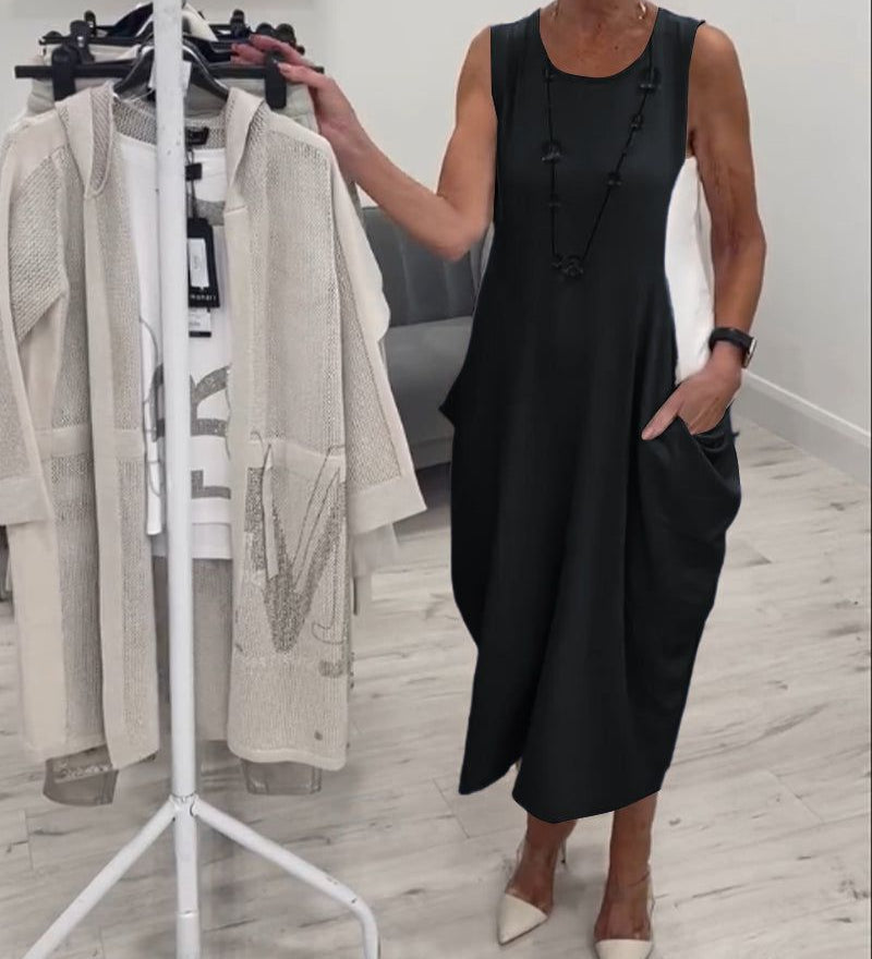 Lelie - Robe Raffinée Sans Manches