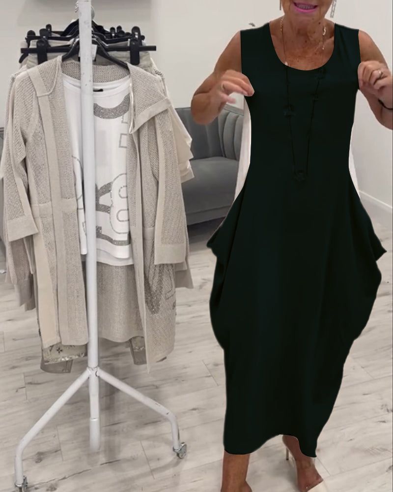 Lelie - Robe Raffinée Sans Manches