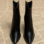 Liona - Bottines Pour Femmes Chelsea Chic à Bout Métallisé