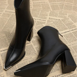 Liona - Bottines Pour Femmes Chelsea Chic à Bout Métallisé