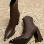 Liona - Bottines Pour Femmes Chelsea Chic à Bout Métallisé