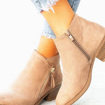 Loria - Bottes Longues en Daim à Talon Bloc