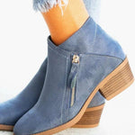 Loria - Bottes Longues en Daim à Talon Bloc