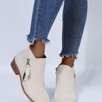 Loria - Bottes Longues en Daim à Talon Bloc