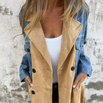 Marites – Manteau Iconique en Denim et Daim