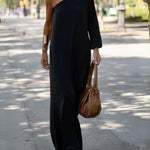 Marye - Robe Longue Asymétrique Élégante à Épaule Unique