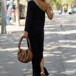 Marye - Robe Longue Asymétrique Élégante à Épaule Unique