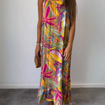 Merina – Robe Longue Imprimée Élégante et Légère