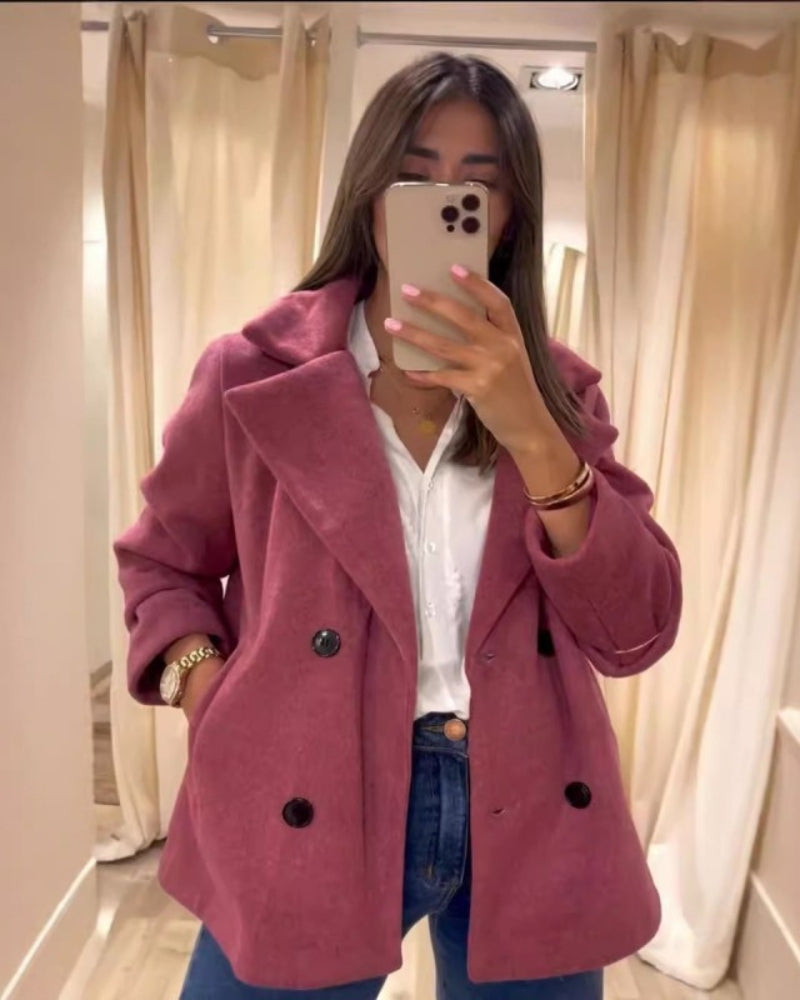 Moirea - Femme Manteau Hiver Willow Blush Élégant