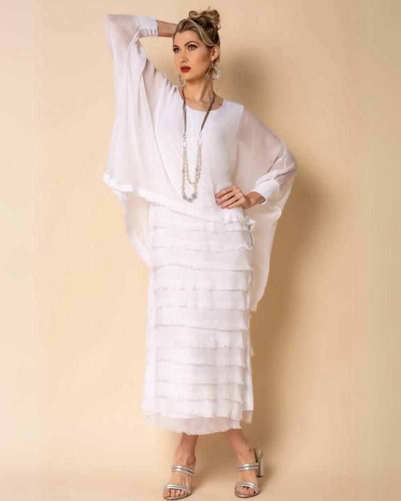 Oreana – Robe Midi à Volants Bohème Chic