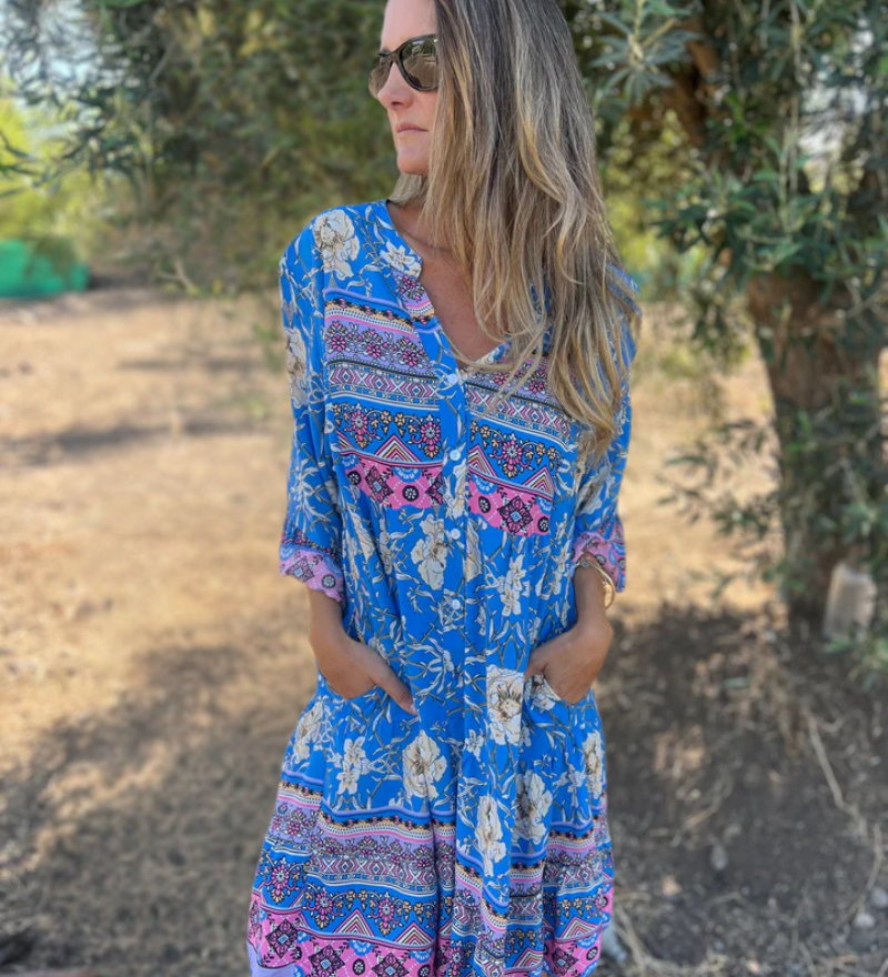 Pola – Robe Longue Colorée Bohème Chic