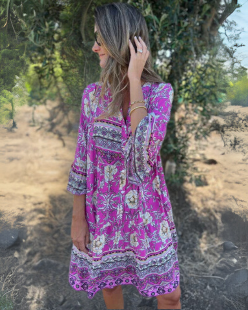 Pola – Robe Longue Colorée Bohème Chic