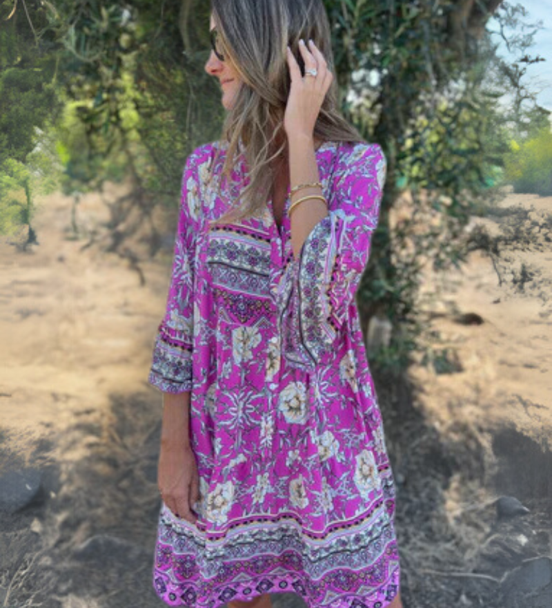 Pola – Robe Longue Colorée Bohème Chic