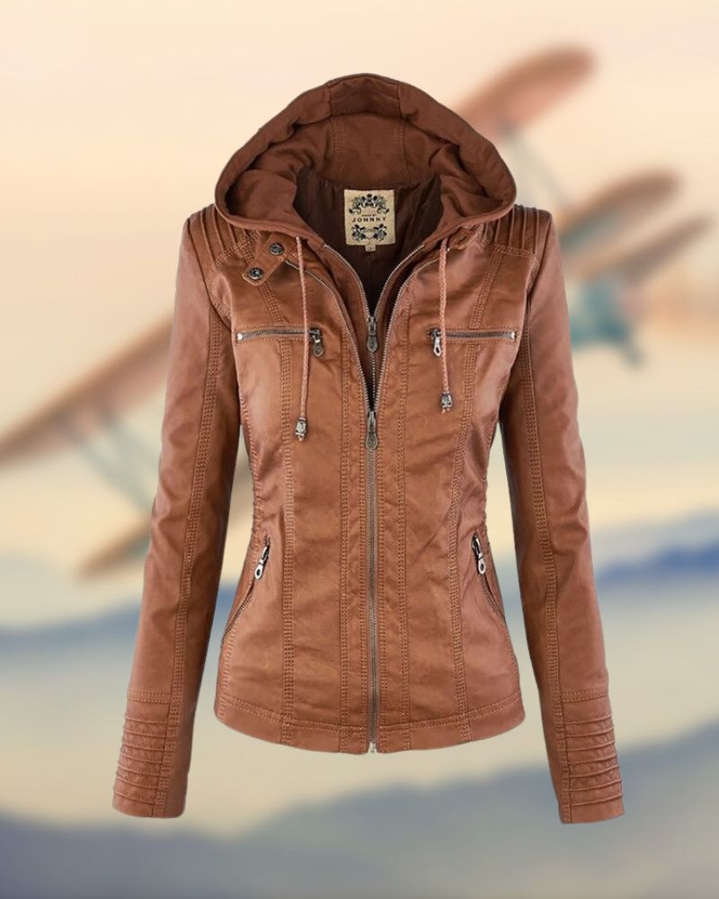 Rachelle - Veste en Cuir Raffinée et Exclusive