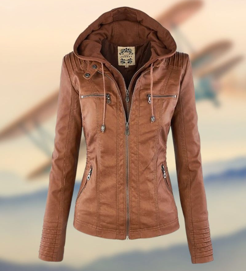 Rachelle - Veste en Cuir Raffinée et Exclusive