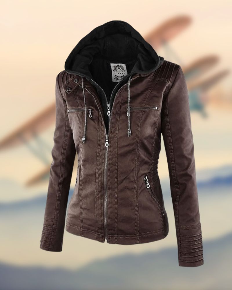 Rachelle - Veste en Cuir Raffinée et Exclusive