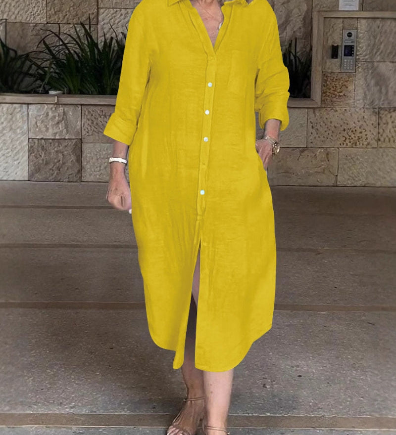 Sarusa – Robe-Chemise Élégante et Intemporelle