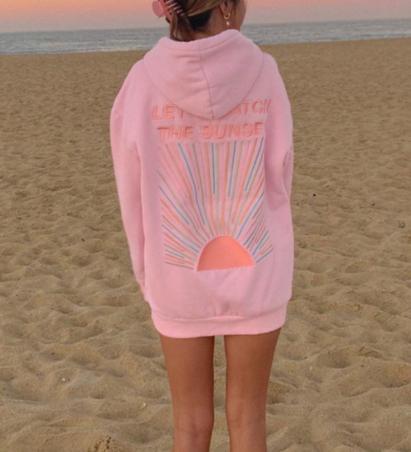 Katie - Sweat à Capuche Pour Femme Élégant “Coucher de Soleil”