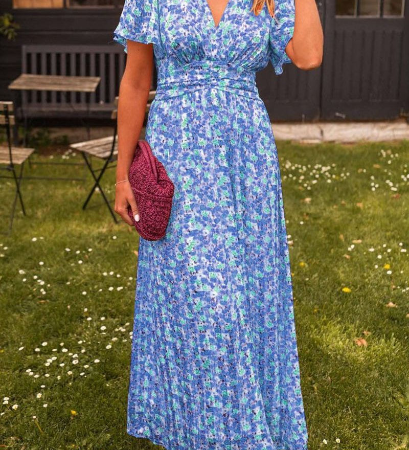 Sevilla - Robe Longue Élégante à Col en V