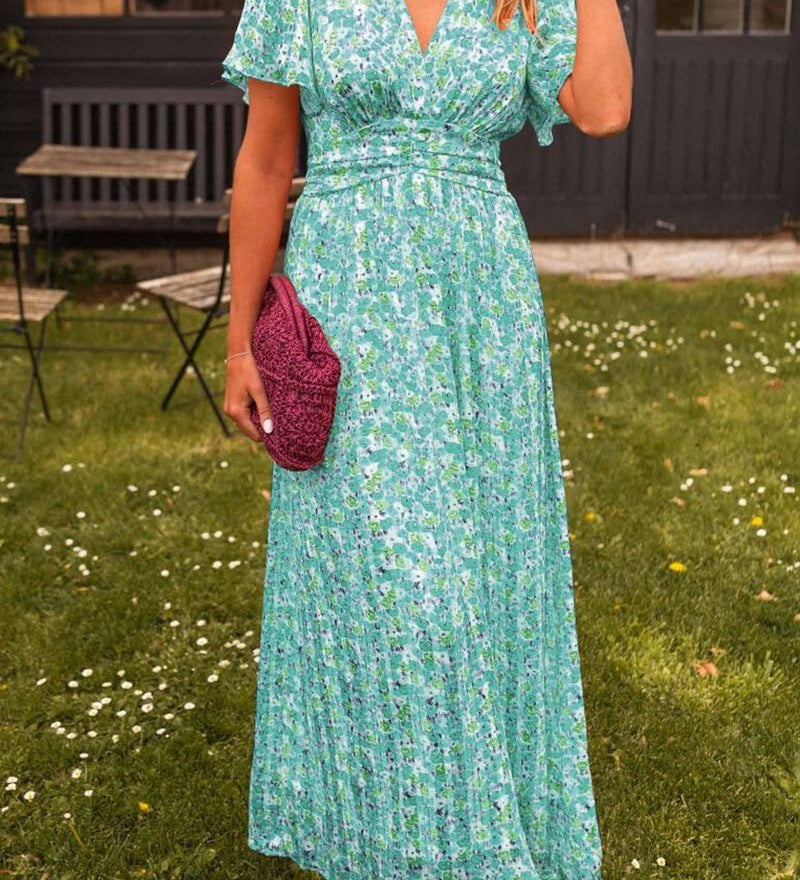 Sevilla - Robe Longue Élégante à Col en V