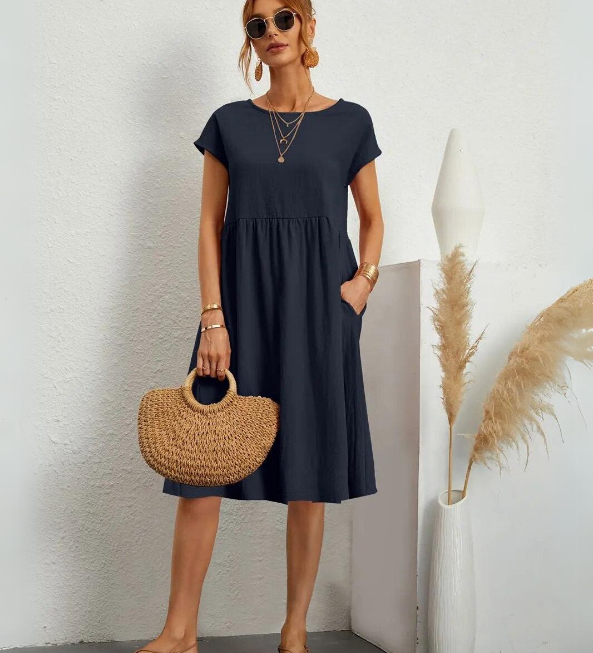 Milla - Robe Décontractée D'Été À Encolure O