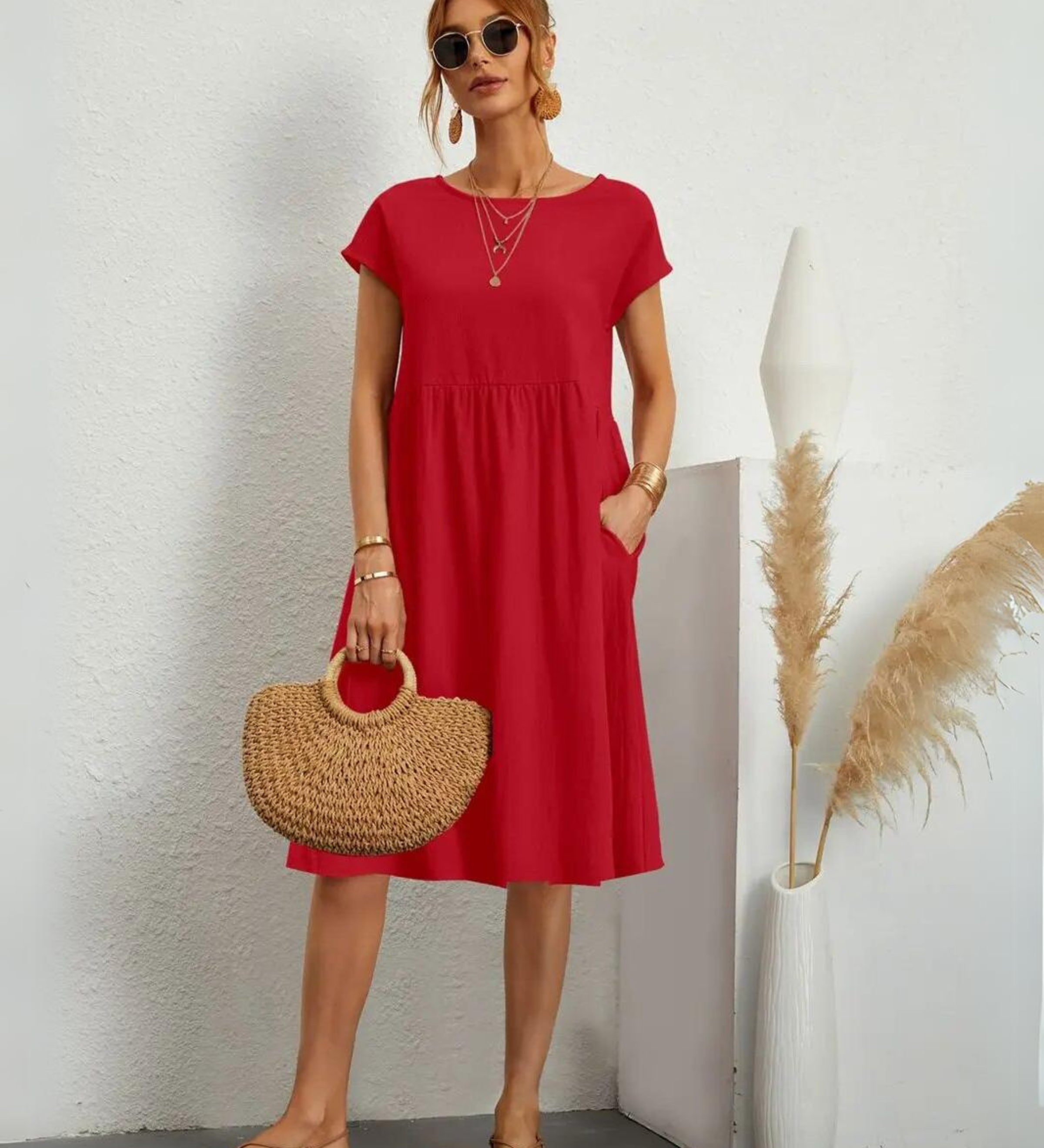 Milla - Robe Décontractée D'Été À Encolure O