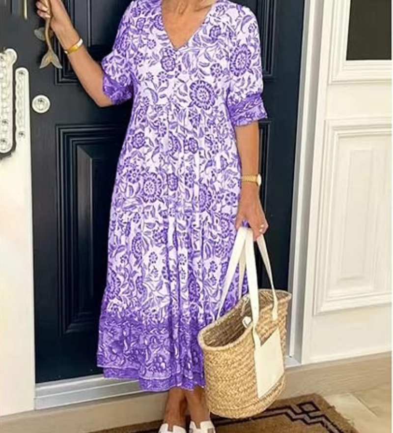 Arias - Robe Bohème À Col V